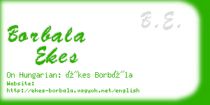 borbala ekes business card